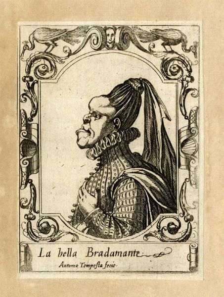 ANTONIO TEMPESTA : Sette ritratti grotteschi dall'Orlando furioso.  - Asta Arte Antica, Moderna e Contemporanea [parte I] - Associazione Nazionale - Case d'Asta italiane