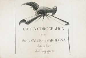 GIOVANNI TOMMASO BORGONIO - Carta corografica degli Stati di S.M. il Re di Sardegna data in luce dall'Ingegnere Borgonio nel 1683 corretta ed accresciuta nell'anno 1772.