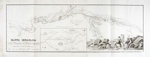 STANISLAO STUCCHI - Mappa idraulica della Pianura di Val-di-Chiana esprimente i lavori di bonificazione che sono in attivit nell'Anno 1823.