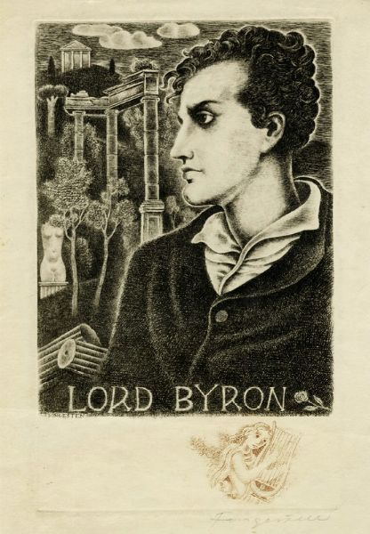 MICHEL FINGESTEN : Lord Byron.  - Asta Arte Antica, Moderna e Contemporanea [parte II] - Associazione Nazionale - Case d'Asta italiane