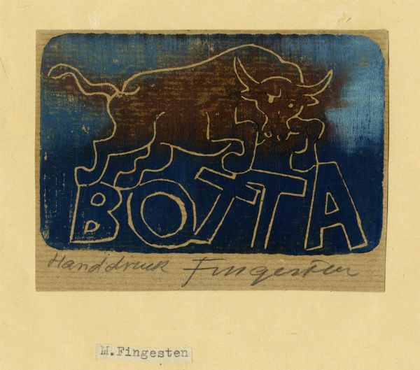 MICHEL FINGESTEN : Botta (Ex libris).  - Asta Arte Antica, Moderna e Contemporanea [parte II] - Associazione Nazionale - Case d'Asta italiane