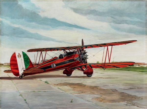 VALMORE GRAZIOLI : Caproni Ca. 113.  - Asta Arte Antica, Moderna e Contemporanea [parte II] - Associazione Nazionale - Case d'Asta italiane