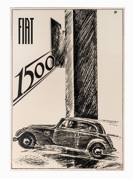 Mario Sironi : Fiat 1500.  - Asta Arte Antica, Moderna e Contemporanea [parte II] - Associazione Nazionale - Case d'Asta italiane