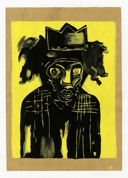 JEAN-MICHEL BASQUIAT : Untitled (Self-portrait).  - Asta Arte Antica, Moderna e Contemporanea [parte II] - Associazione Nazionale - Case d'Asta italiane