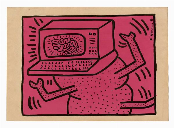 Keith Haring : Untitled.  - Asta Arte Antica, Moderna e Contemporanea [parte II] - Associazione Nazionale - Case d'Asta italiane