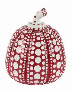 YAYOI KUSAMA - Red and White Pumpkin.