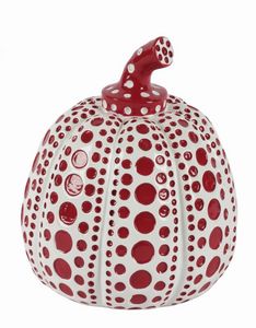 YAYOI KUSAMA - White and Red Pumpkin.