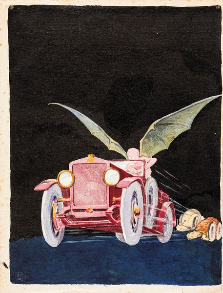 A.N.I. (autore non identificato) : Automobile  - Asta Fumetti: Tavole e Illustrazioni Originali - Associazione Nazionale - Case d'Asta italiane