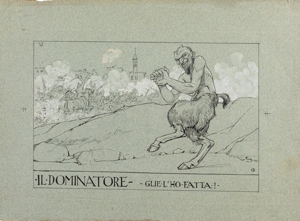 Arnaldo Carnevali : La moralit della guerra - Il Dominatore  - Asta Fumetti: Tavole e Illustrazioni Originali - Associazione Nazionale - Case d'Asta italiane