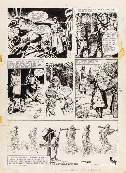 Victor Hugo Arias : Ardenne Blues  - Asta Fumetti: Tavole e Illustrazioni Originali - Associazione Nazionale - Case d'Asta italiane