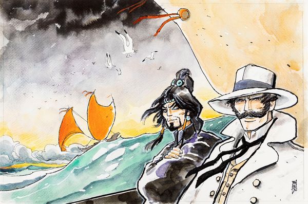 Stefano Babini : Sandokan  - Asta Fumetti: Tavole e Illustrazioni Originali - Associazione Nazionale - Case d'Asta italiane