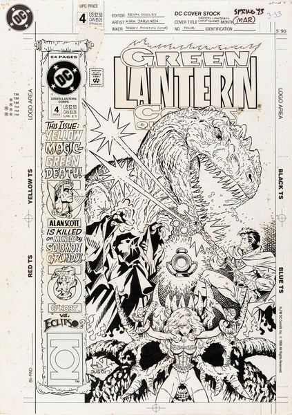 Kirk Jarvinen & Terry Austin : Green Lantern Corps Quarterly  - Asta Fumetti: Tavole e Illustrazioni Originali - Associazione Nazionale - Case d'Asta italiane