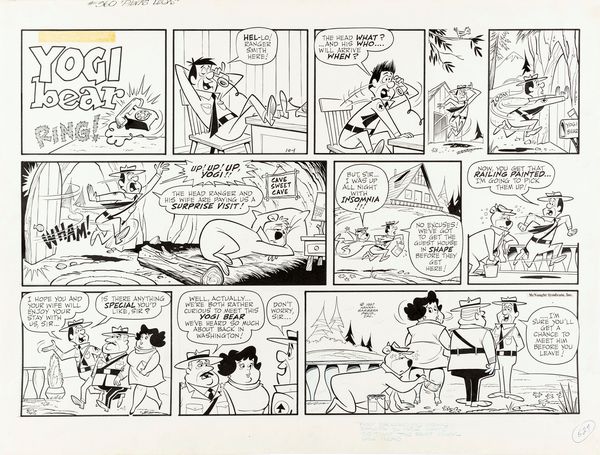 Gene Hazelton : Yogi Bear  - Asta Fumetti: Tavole e Illustrazioni Originali - Associazione Nazionale - Case d'Asta italiane