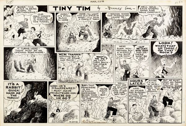 Stanley Link : Tiny Tim  - Asta Fumetti: Tavole e Illustrazioni Originali - Associazione Nazionale - Case d'Asta italiane