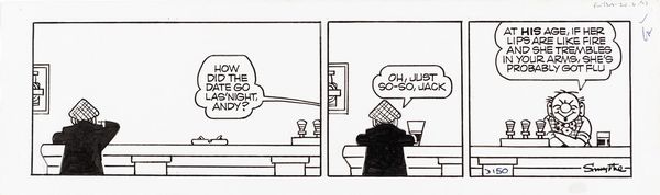 Reg Smythe : Andy Capp  - Asta Fumetti: Tavole e Illustrazioni Originali - Associazione Nazionale - Case d'Asta italiane