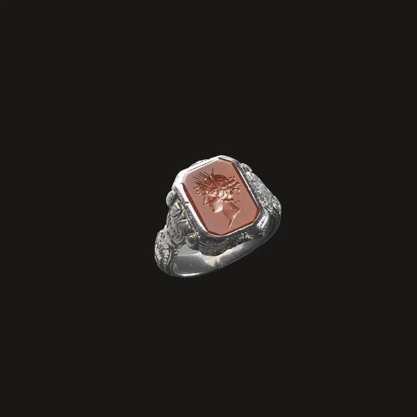 ANELLO CON TESTA - RITRATTO FEMMINILE  - Asta ARCHEOLOGIA - Associazione Nazionale - Case d'Asta italiane