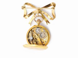 Spilla orologio in oro giallo  - Asta Gioielli e Orologi - Associazione Nazionale - Case d'Asta italiane