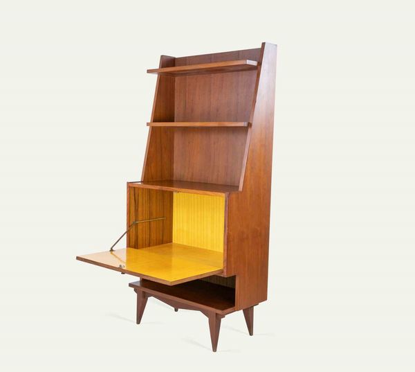 Libreria d'epoca con mobile a ribalta e vani a giorno  att. a Dassi Mobili Moderni  Vittorio Dassi  - Asta 20TH CENTURY DESIGN From the late 19th to the early 21th Century - Associazione Nazionale - Case d'Asta italiane