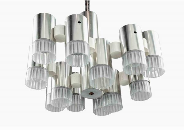 Modernist Chandelier attr. to Gaetano Sciolari  - Asta 20TH CENTURY DESIGN From the late 19th to the early 21th Century - Associazione Nazionale - Case d'Asta italiane