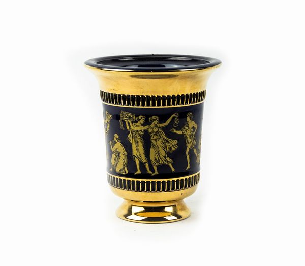 Piccolo vaso dorato e blu  - Asta 20TH CENTURY DESIGN From the late 19th to the early 21th Century - Associazione Nazionale - Case d'Asta italiane