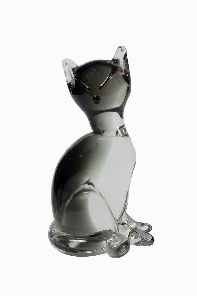 Gatto in vetro di Murano  - Asta 20TH CENTURY DESIGN From the late 19th to the early 21th Century - Associazione Nazionale - Case d'Asta italiane