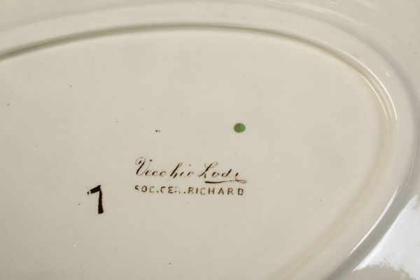 Servizio da tavola Vecchio Lodi<BR>Milano, Societ Ceramica Richard, verso il 1900  - Asta L'Art de la Table - Associazione Nazionale - Case d'Asta italiane