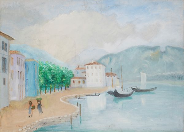 Umberto Lilloni : Il lago di Brivio  - Asta Arte Moderna e Contemporanea - Associazione Nazionale - Case d'Asta italiane