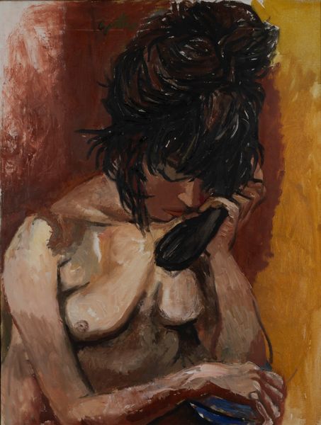 Renato Guttuso : Donna al telefono  - Asta Arte Moderna e Contemporanea - Associazione Nazionale - Case d'Asta italiane