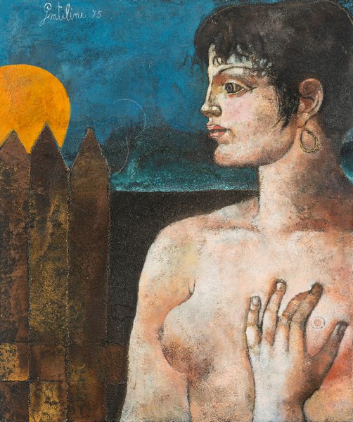 Franco Gentilini : Ragazza con la luna  - Asta Arte Moderna e Contemporanea - Associazione Nazionale - Case d'Asta italiane