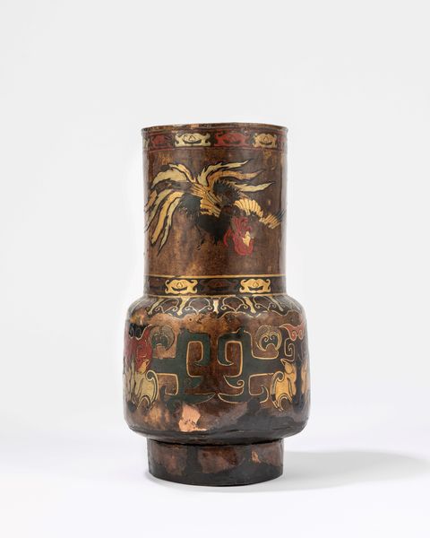 Vaso in rame di forma cilindrica  - Asta Arte Orientale  - Associazione Nazionale - Case d'Asta italiane