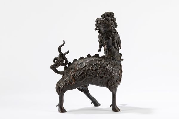 Scultura in bronzo raffigurante Kirin  - Asta Arte Orientale  - Associazione Nazionale - Case d'Asta italiane