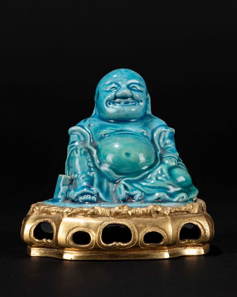 Budai in porcellana invetriata turchese montato a ormolu  - Asta Arte Orientale  - Associazione Nazionale - Case d'Asta italiane