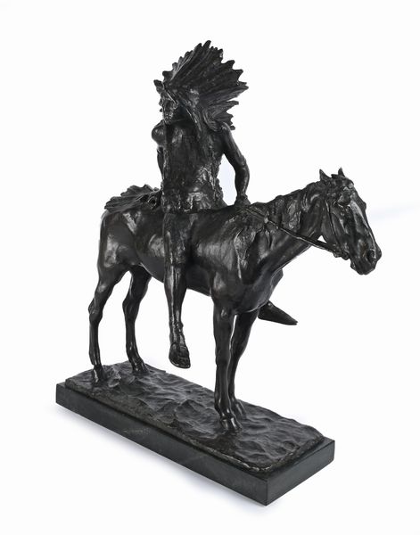 Paolo Troubetzkoy : Nativo d'America a cavallo  - Asta Antiquariato - Mobili, Sculture e Oggetti d'Arte - Associazione Nazionale - Case d'Asta italiane