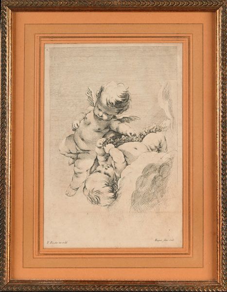 Gabriel Huquier, : Giochi di putti, da Francois Boucher e Baccanale con capra e amorini  - Asta Antiquariato - Mobili, Sculture e Oggetti d'Arte - Associazione Nazionale - Case d'Asta italiane