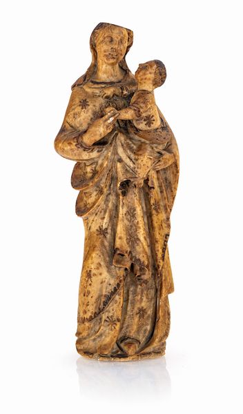 Madonna col Bambino, Italia XVI secolo  - Asta Antiquariato - Mobili, Sculture e Oggetti d'Arte - Associazione Nazionale - Case d'Asta italiane