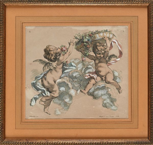 Gabriel Huquier : Giochi di putti, da Francois Boucher  - Asta Antiquariato - Mobili, Sculture e Oggetti d'Arte - Associazione Nazionale - Case d'Asta italiane