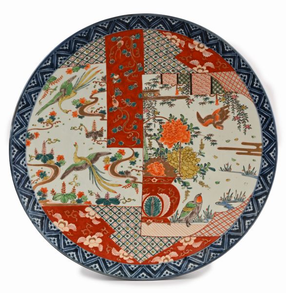 Grande piatto in porcellana, Imari, Giappone  - Asta Antiquariato - Mobili, Sculture e Oggetti d'Arte - Associazione Nazionale - Case d'Asta italiane