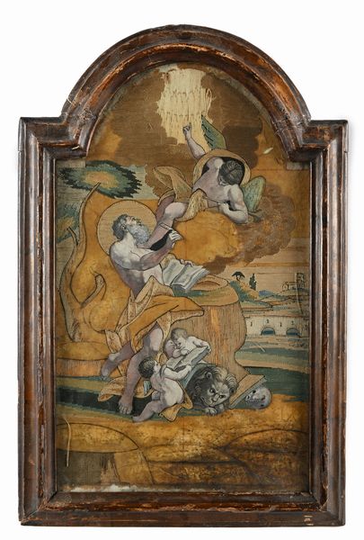 San Girolamo e angeli, fine del XVIII secolo  - Asta Antiquariato - Mobili, Sculture e Oggetti d'Arte - Associazione Nazionale - Case d'Asta italiane