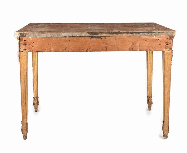 Console in legno dorato e piano in marmo, fine del XVIII secolo  - Asta Antiquariato - Mobili, Sculture e Oggetti d'Arte - Associazione Nazionale - Case d'Asta italiane