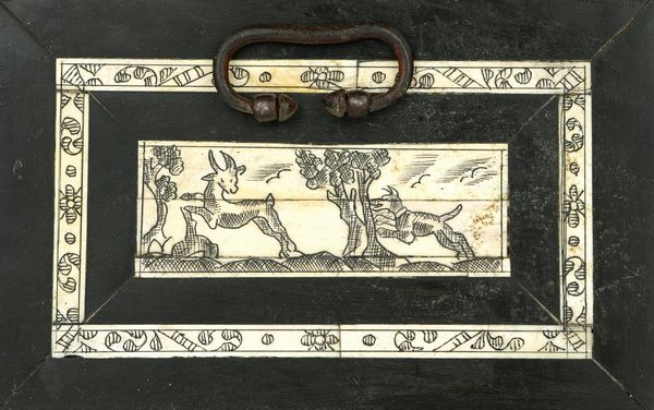 Cofanetto in legno ebanizzato con placchette in osso pirografato, Italia settentrionale o Germania XVII/XVIII secolo  - Asta Antiquariato - Mobili, Sculture e Oggetti d'Arte - Associazione Nazionale - Case d'Asta italiane