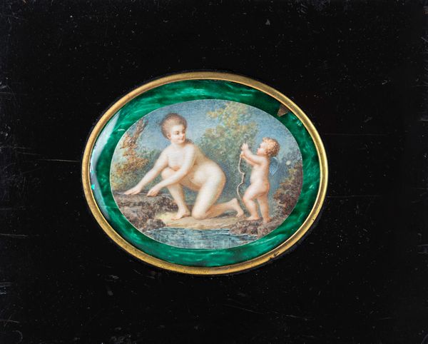 Miniaturista del XIX secolo : Venere e Amore  - Asta Antiquariato - Mobili, Sculture e Oggetti d'Arte - Associazione Nazionale - Case d'Asta italiane