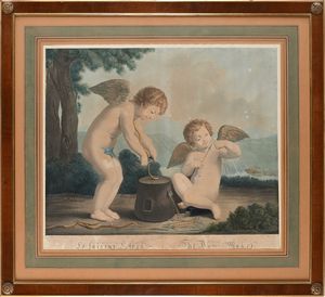 Giochi di putti, secondo le composizioni originali di Francesco Albani  - Asta Antiquariato - Mobili, Sculture e Oggetti d'Arte - Associazione Nazionale - Case d'Asta italiane