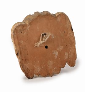 Testa di cherubino in legno dipinto e dorato  - Asta Antiquariato - Mobili, Sculture e Oggetti d'Arte - Associazione Nazionale - Case d'Asta italiane