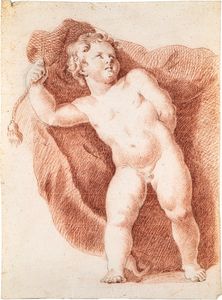 Scuola romana del XVIII secolo - Studio di putto