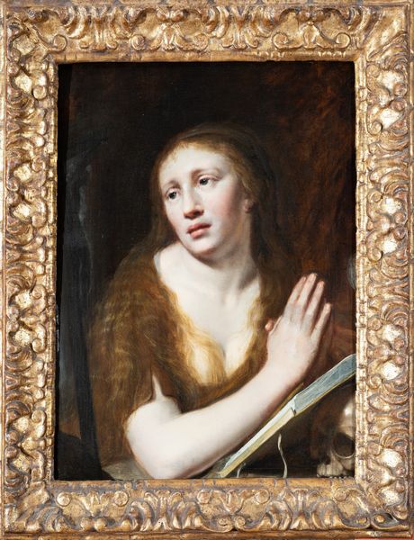 Scuola dell'Italia centrale del XVII secolo : Maddalena penitente  - Asta Oggetti d'arte, Gouaches dalla Collezione di Carlo Knight, importanti dipinti antichi e dipinti del XIX secolo - Associazione Nazionale - Case d'Asta italiane