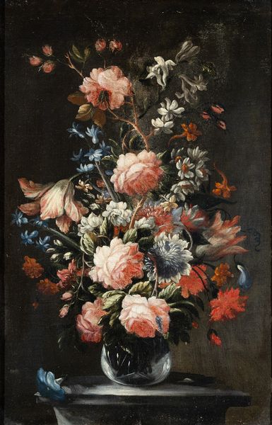 attribuito a Giacomo Recco (Napoli 1603 – prima del 1653) : Vaso con fiori  - Asta Oggetti d'arte, Gouaches dalla Collezione di Carlo Knight, importanti dipinti antichi e dipinti del XIX secolo - Associazione Nazionale - Case d'Asta italiane