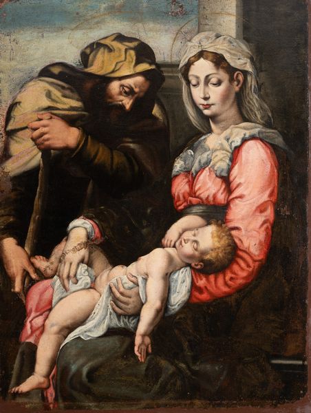 Scuola napoletana, prima metà del XVII secolo : Scuola dell'Italia centrale  - Asta Oggetti d'arte, Gouaches dalla Collezione di Carlo Knight, importanti dipinti antichi e dipinti del XIX secolo - Associazione Nazionale - Case d'Asta italiane