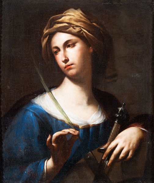 Andrea Vaccaro : Santa Caterina di Alessandria  - Asta Oggetti d'arte, Gouaches dalla Collezione di Carlo Knight, importanti dipinti antichi e dipinti del XIX secolo - Associazione Nazionale - Case d'Asta italiane