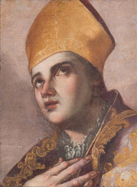 Scuola napoletana, XVII secolo : San Gennaro  - Asta Oggetti d'arte, Gouaches dalla Collezione di Carlo Knight, importanti dipinti antichi e dipinti del XIX secolo - Associazione Nazionale - Case d'Asta italiane