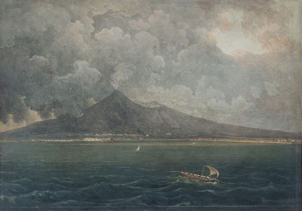 Thomas Ender (Vienna, 1793 – 1875) : Vesuvio dal mare  - Asta Oggetti d'arte, Gouaches dalla Collezione di Carlo Knight, importanti dipinti antichi e dipinti del XIX secolo - Associazione Nazionale - Case d'Asta italiane